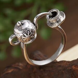 Vintage Silver Teapot Ring